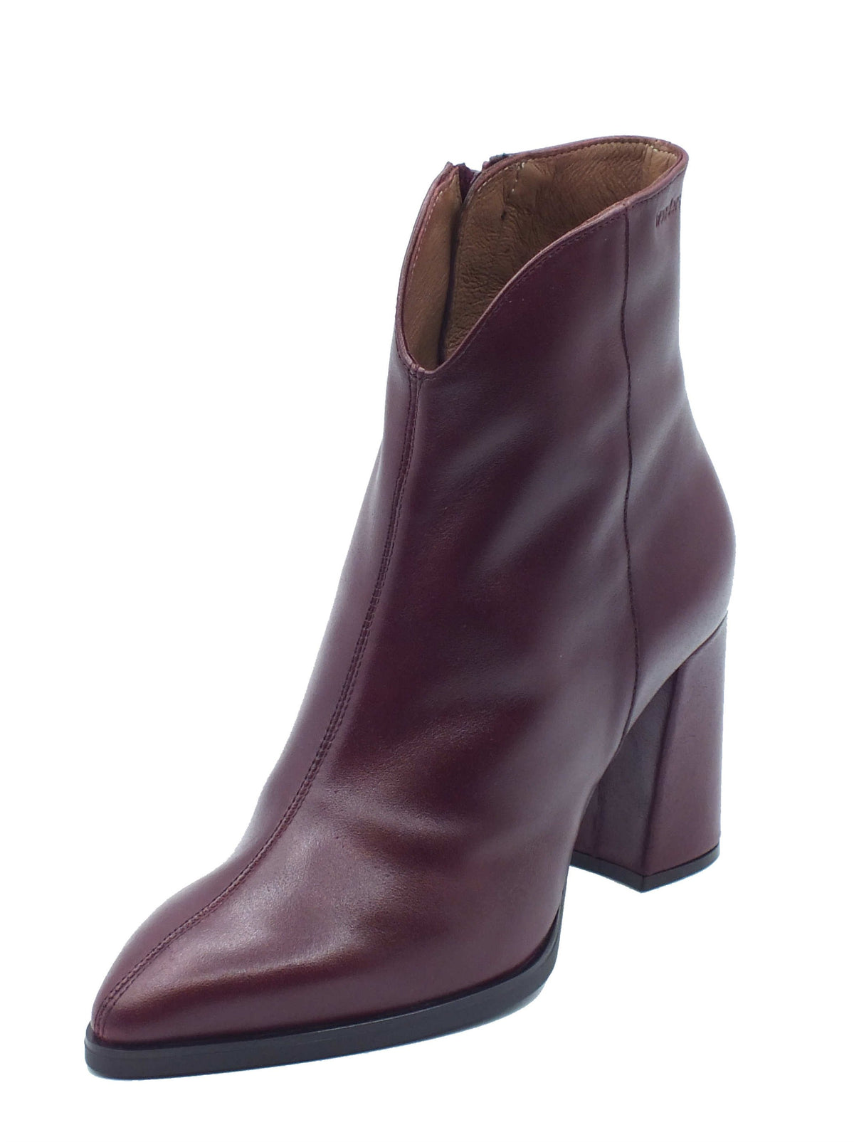 Wonders Wonders Tronchetti con tacco Donna M-5444 Velvet Vino pelle rosso Vino