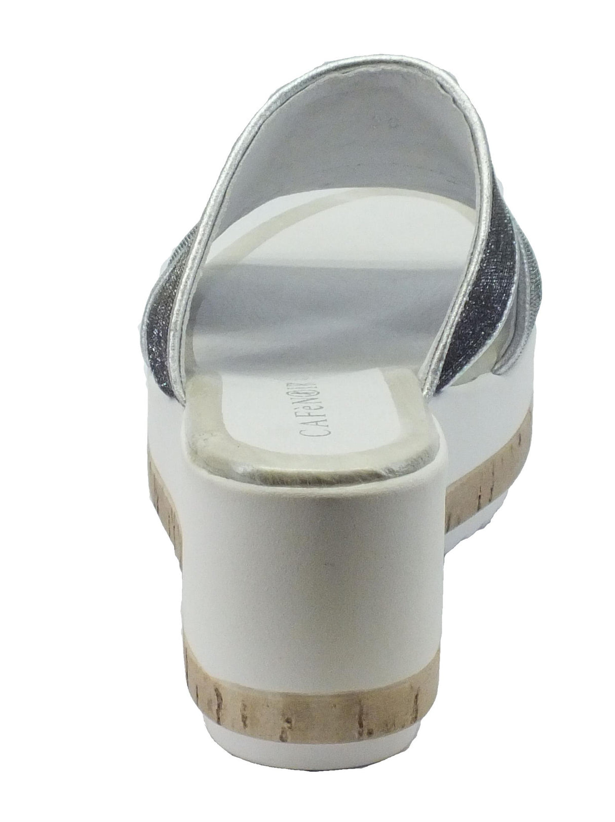 CafèNoir Sandali CafèNoir modello scalsato in tessuto glitterato antracite Antracite