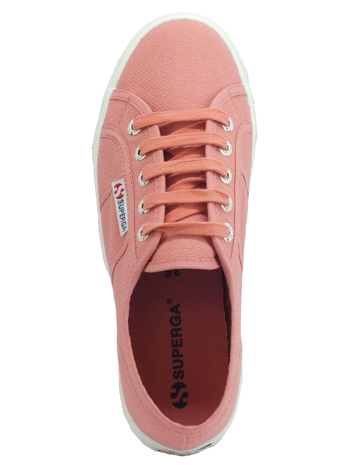 Superga Scarpe Superga per donna in tessuto rosa e zeppa 3,5cm Rose-White