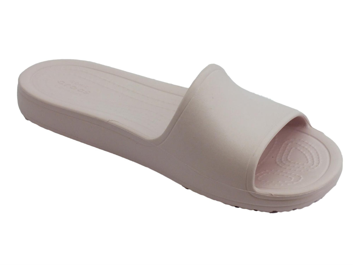 Crocs Crocs Sloane Slide Barely Pink ciabatte donna in gomma rosa Pink