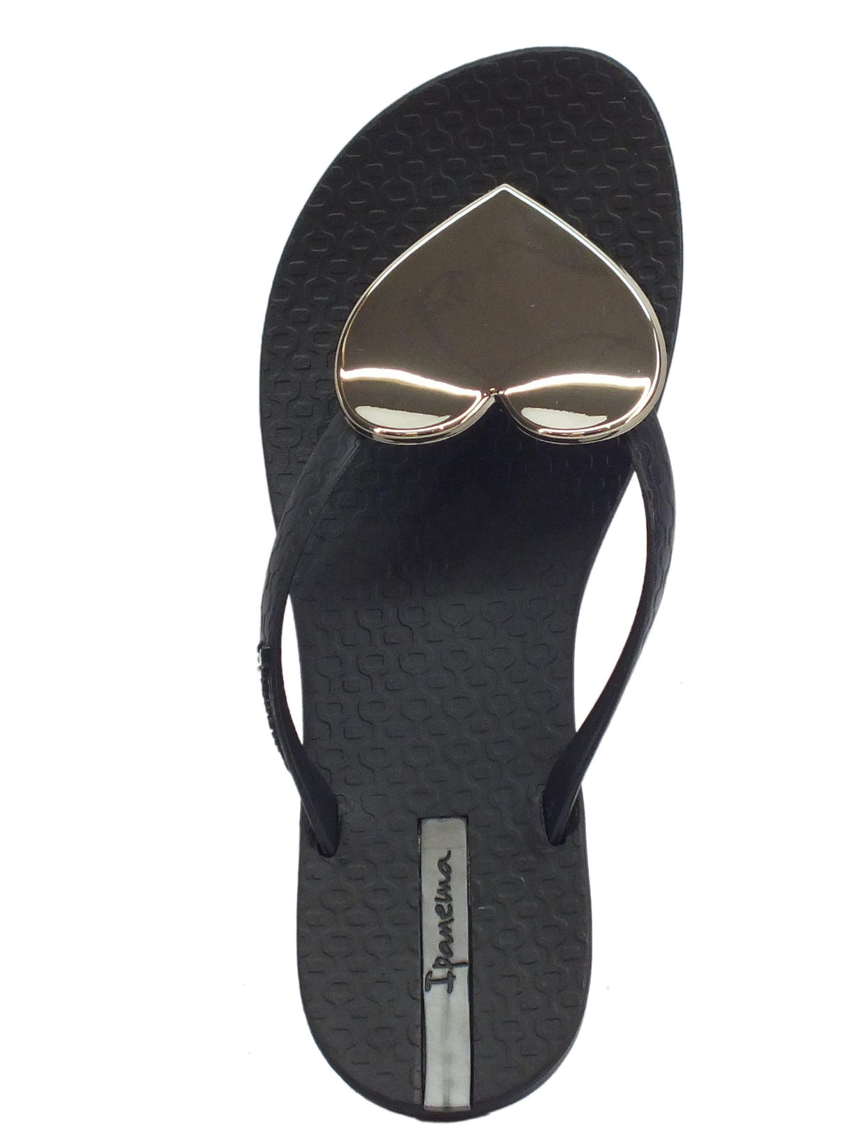 Ipanema Ipanema 82120 Maxi Fashion II Fem Black infradito in gomma nera con cuore Nero