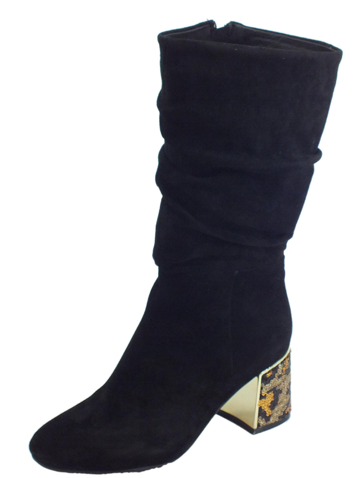 CafèNoir CafèNoir HLA543 010 Nero Stivali Donna in camoscio nero tacco alto nero