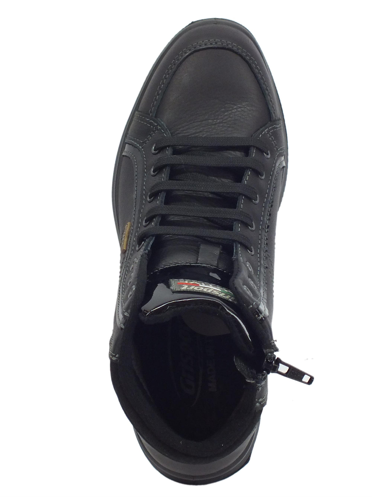 Grisport Grisport Active 5222TV.30G Nero Touch Tronchetti con zeppa per donna in pelle nera con GriTex Nero touch