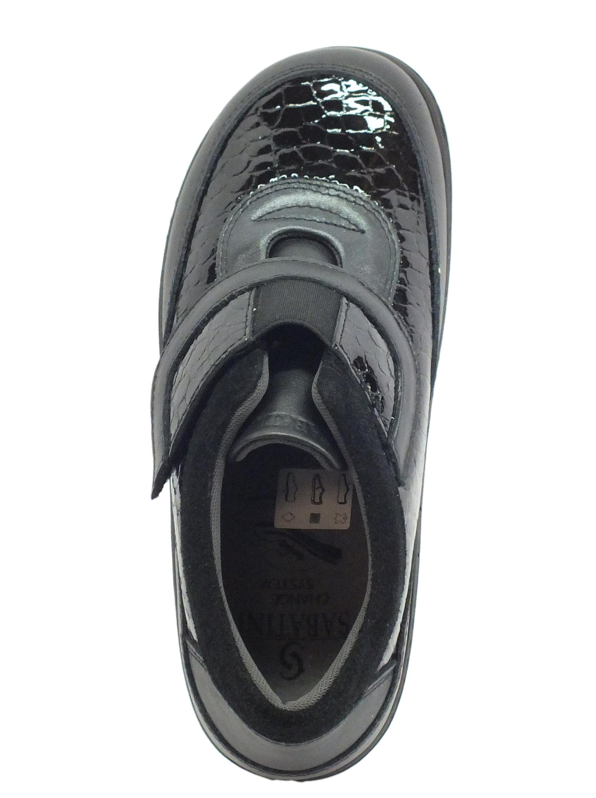 Sabatini Sabatini S2902 Perlato Nero Sneakers confort Donna in pelle e vernice Nero