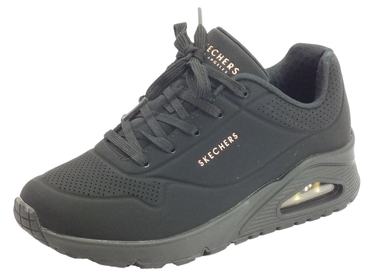 Skechers Skechers Los Angeles 73690/BBK Uno Stand on Air Black Scarpe sportive Donna in ecopelle nera nero