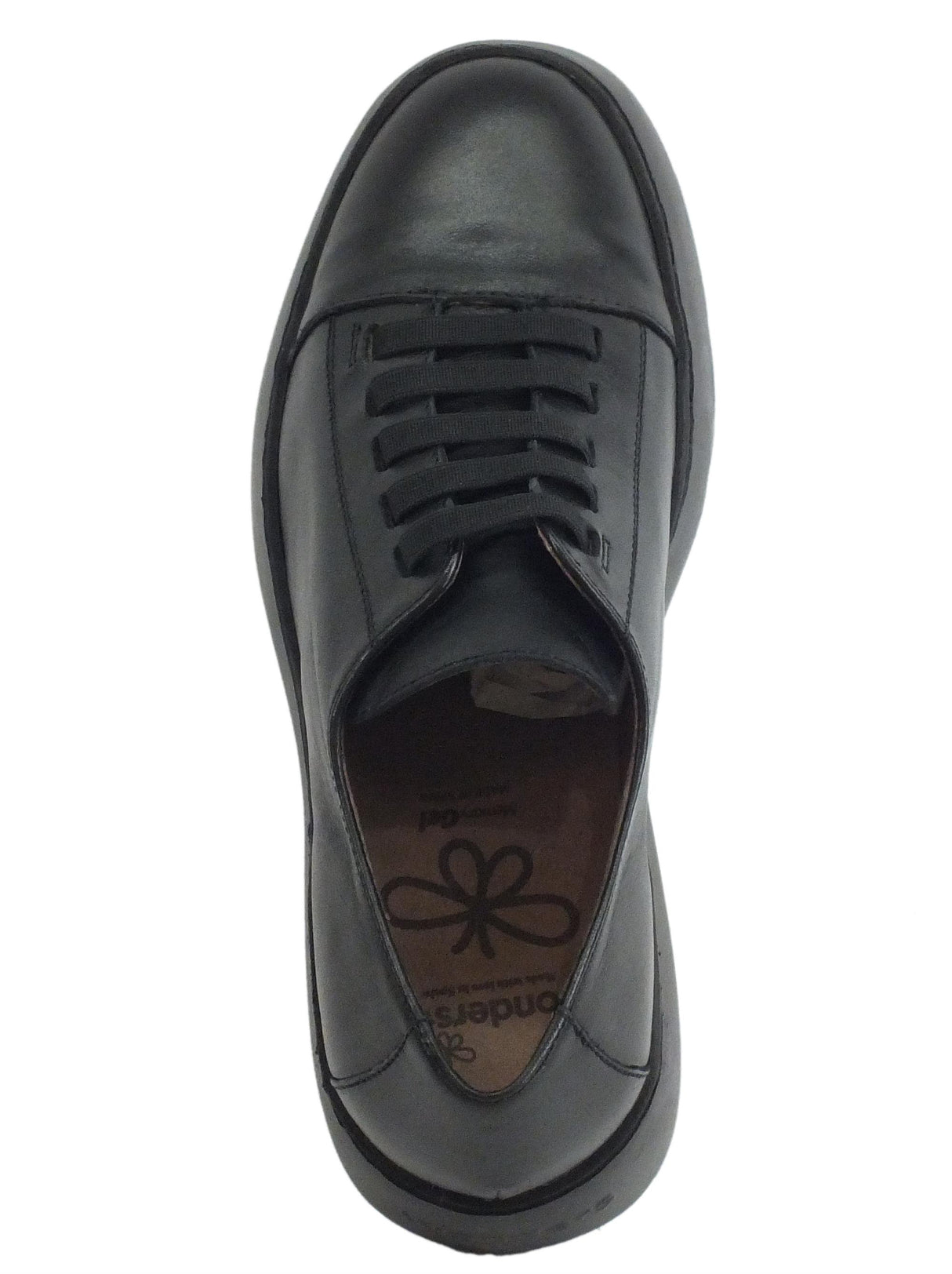 Wonders Wonders A-8338 Velvet Negro Sneakers Donna in pelle nero con allaccio rapido nero