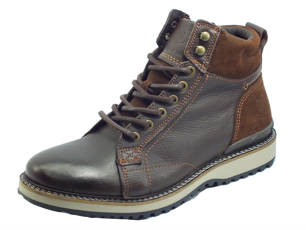 Lumberjack Lumberjack Scarponcini Uomo Aaron SM97301 Dk Brown pelle marrone Brown