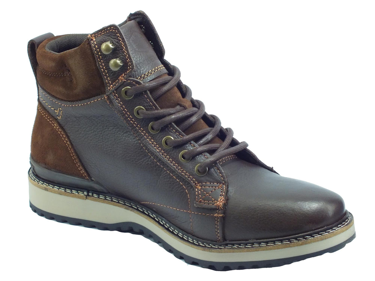 Lumberjack Lumberjack Scarponcini Uomo Aaron SM97301 Dk Brown pelle marrone Brown