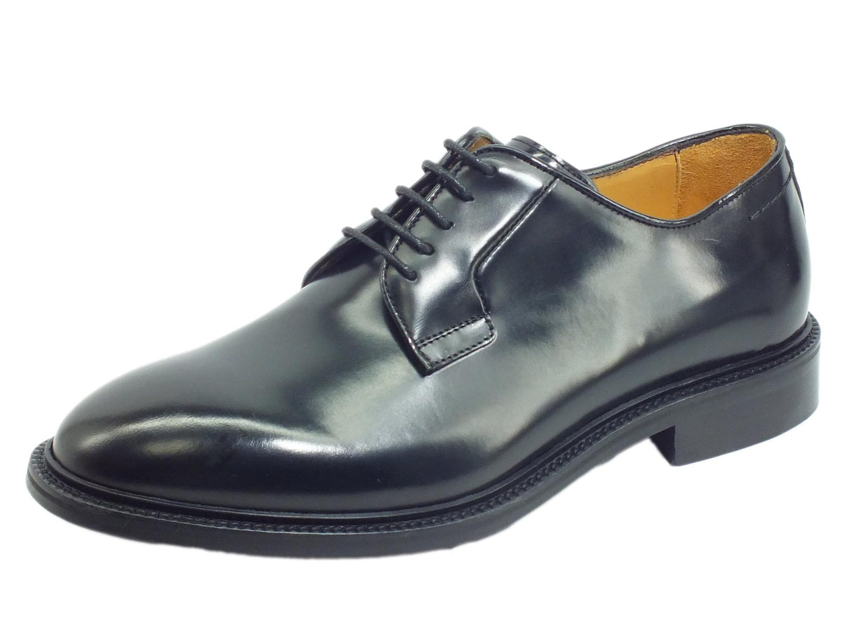 Mercanti Fiorentini Mercanti Fiorentini 08097 Abrasivato Nero Scarpe eleganti per Uomo in pelle fondo in cuoio Nero