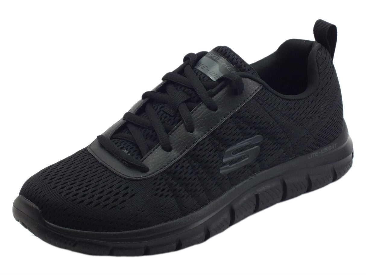 Skechers Skechers Sport 232081 Track Moulton Black Scarpe sportive per Uomo in tessuto nero Black