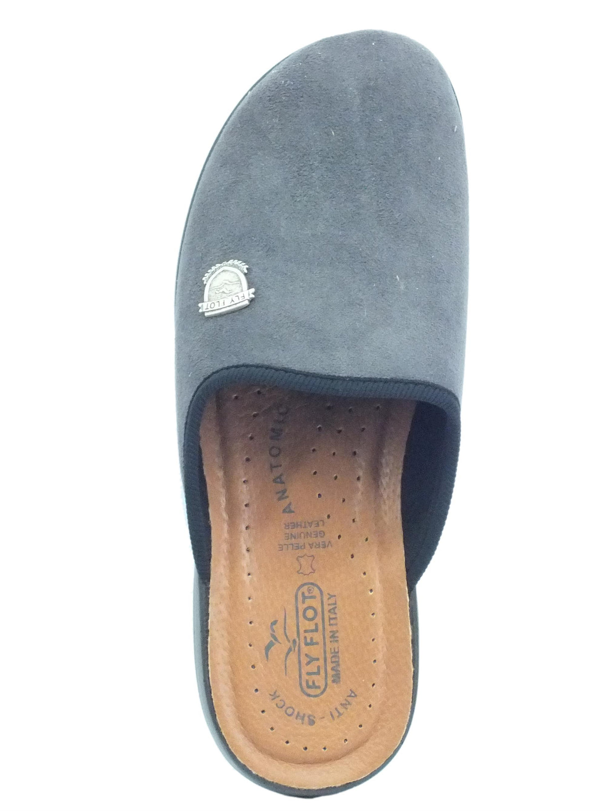 FlyFlot FlyFlot P7 588 WE Antracite Pantofole per Uomo in tessuto con sottopiede in pelle Antracite