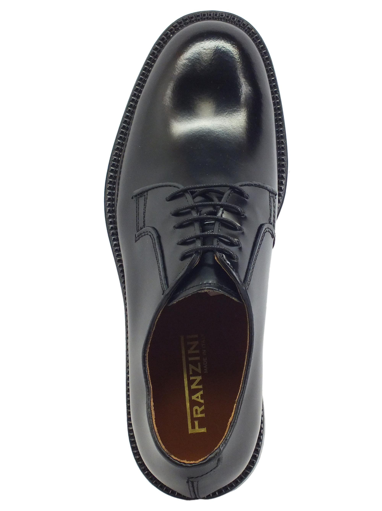 Franzini Franzini Torretta 10037 Splendor Nero Scarpe Eleganti da cerimonia per Uomo in pelle abrasivata Nero