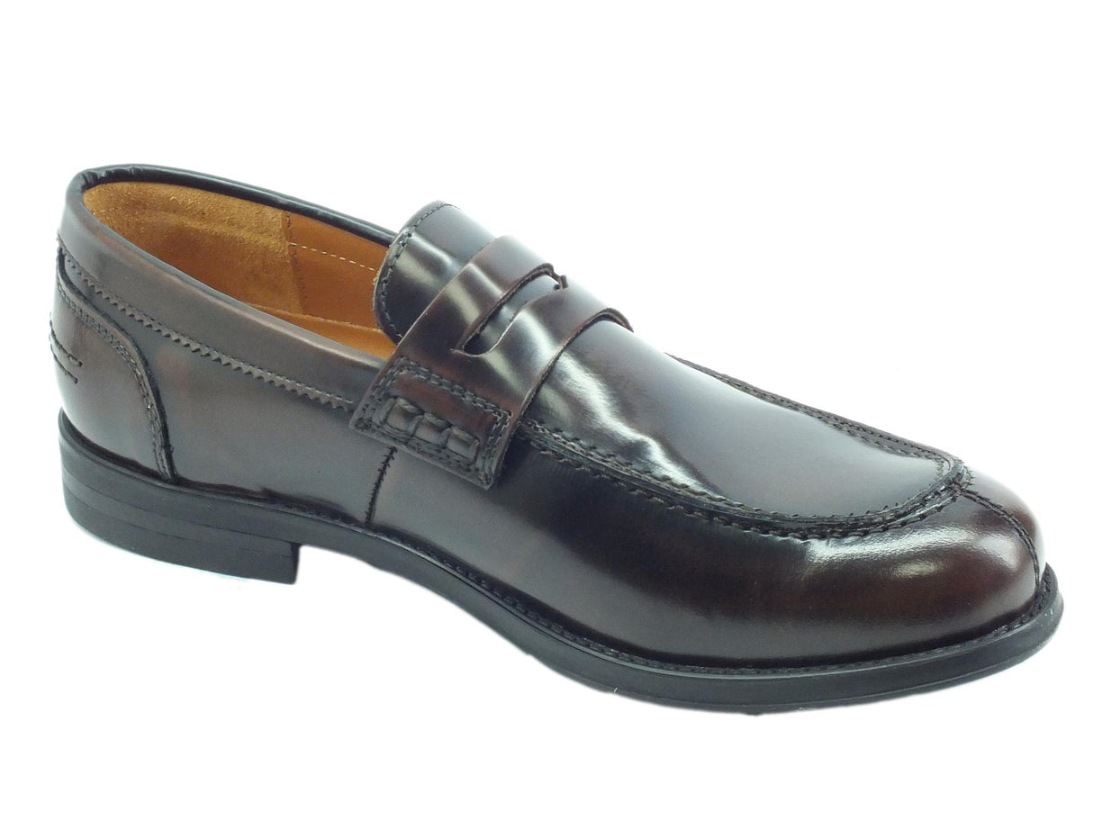 Franzini Franzini Gavi 80116 Splendor Brown Mocassini Eleganti per Uomo in pelle spazzolato marrone Brown