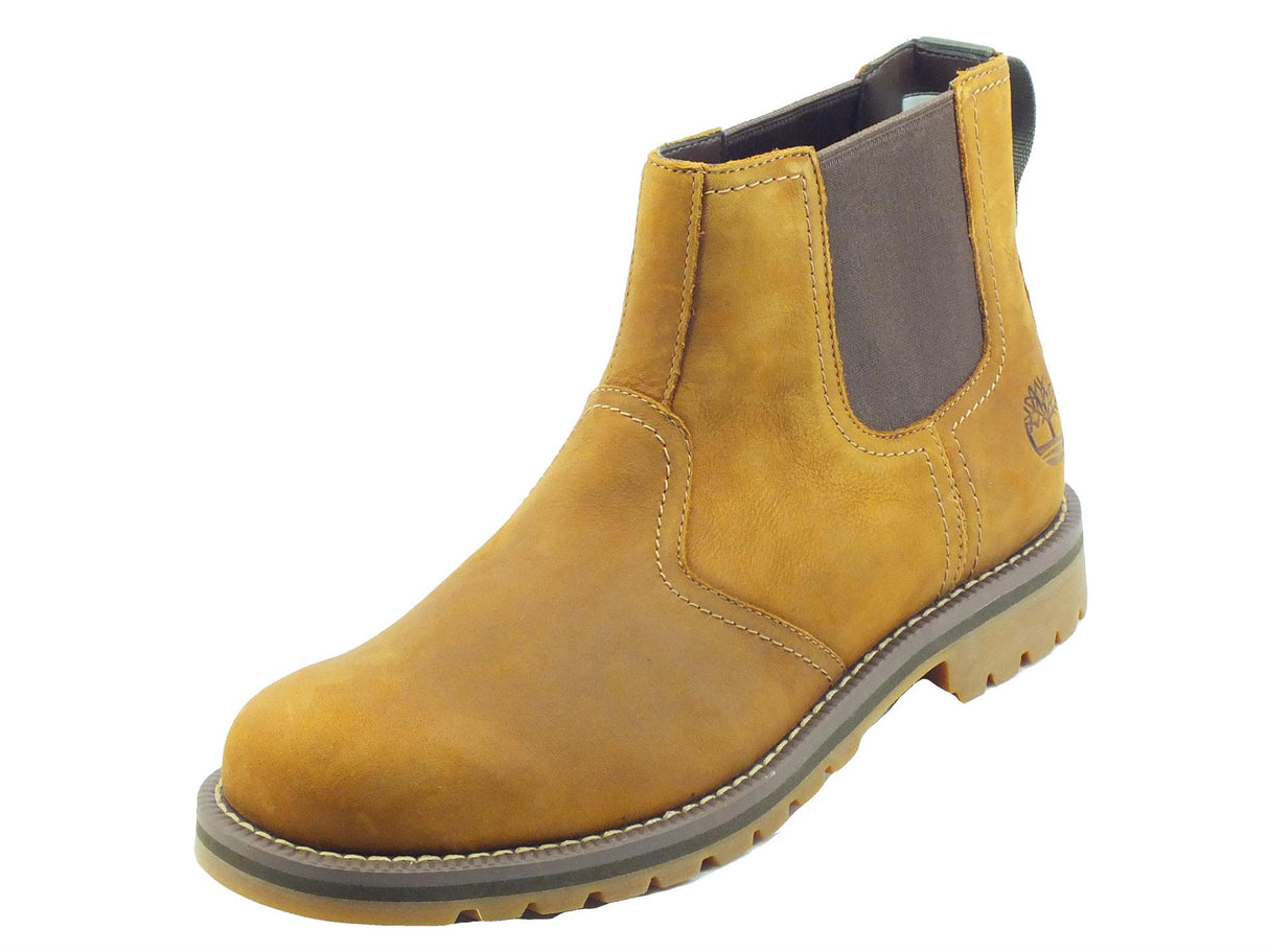 Timberland Timberland 0A5SBV Larchmont Chelsea Wheat full Grain Scarponcini Uomo Beatles nabuk giallone giallone