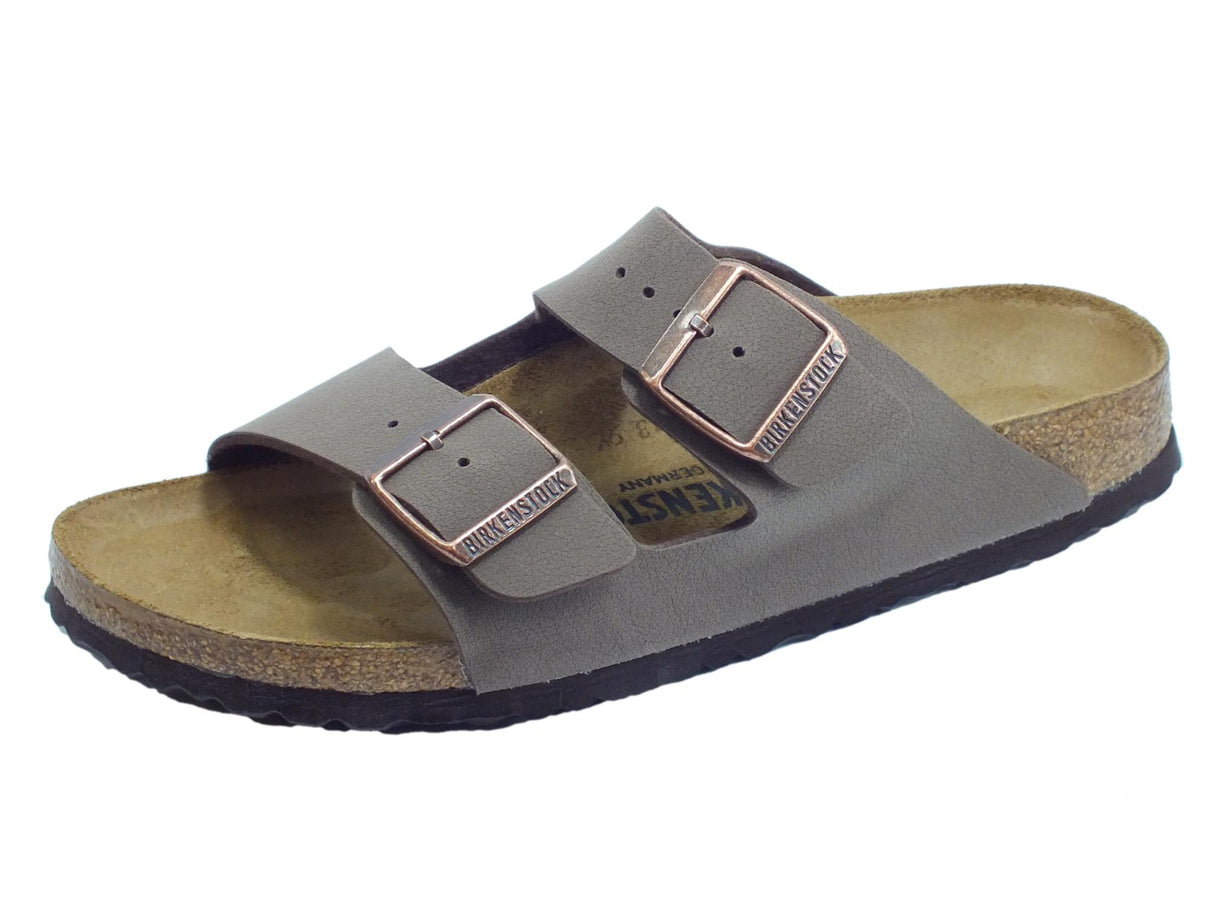 Birkenstock Sandali Birkenstock per uomo con doppia fascia colore marrone Nubuk Mocca