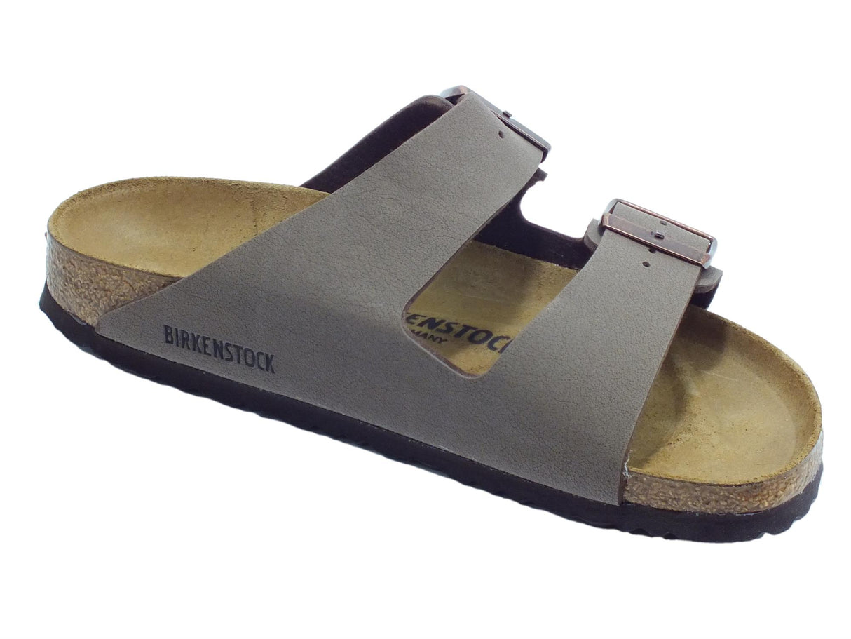 Birkenstock Sandali Birkenstock per uomo con doppia fascia colore marrone Nubuk Mocca