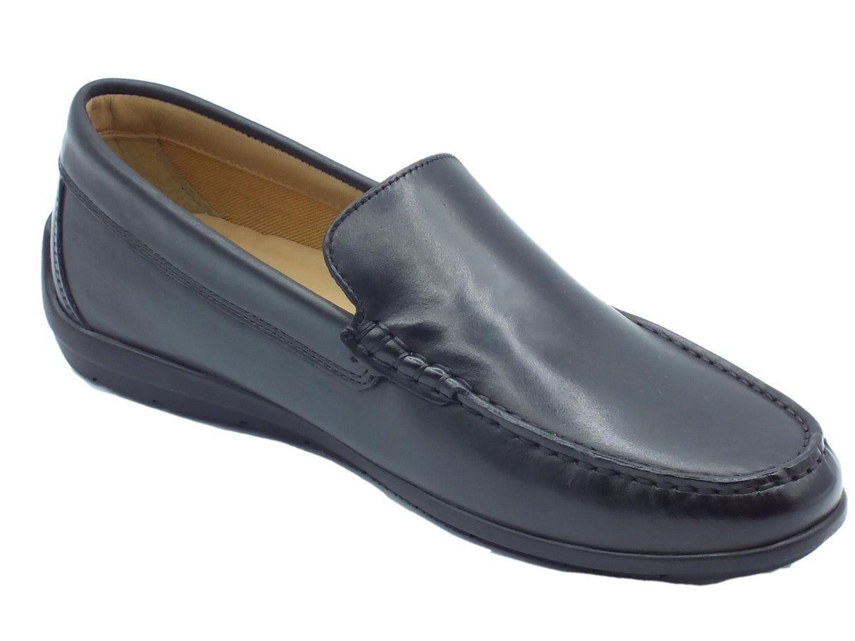 Lumberjack Lumberjack Leman SM40602 Black Mocassini Uomo in pelle nera Black