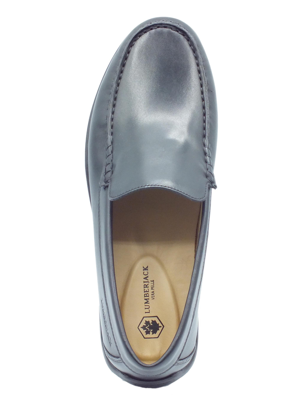 Lumberjack Lumberjack Leman SM40602 Black Mocassini Uomo in pelle nera Black