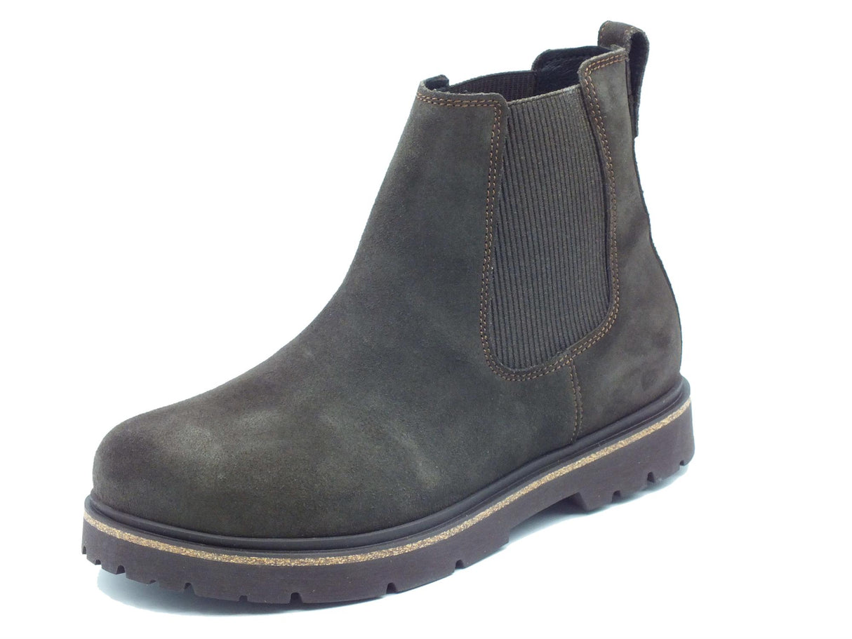 Birkenstock Birkenstock 1025726 Highwood Slip On Mocca Scarponcini Beatles per Uomo in nabuk testa di moro Mocca