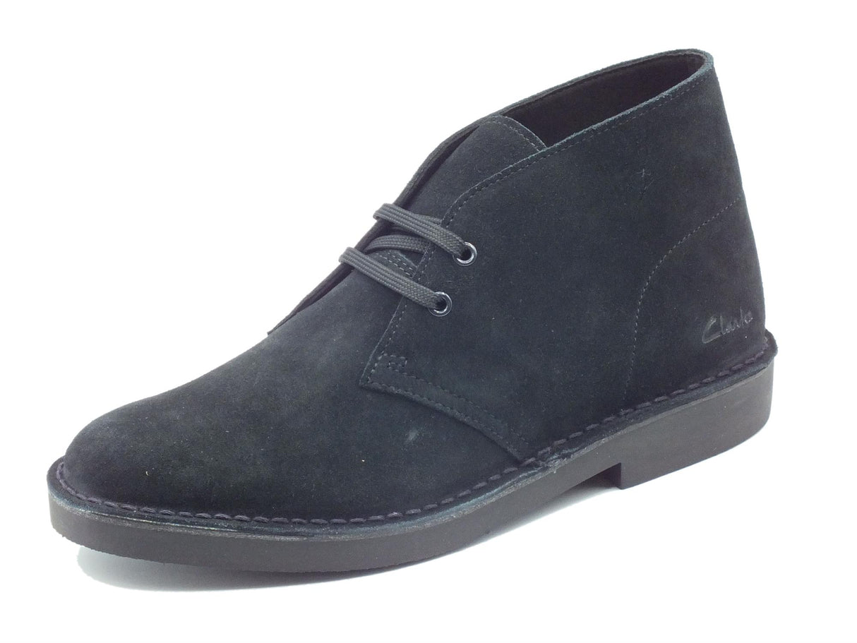 Clarks Clarks Desert Bt Evo Black Suede Polacchine per Uomo in nabuk nero Black