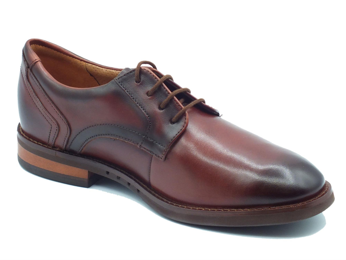 Clarks Clarks Un Hugh Lace Brown Leather Scarpe Eleganti per Uomo in pelle marrone spazzolato Brown
