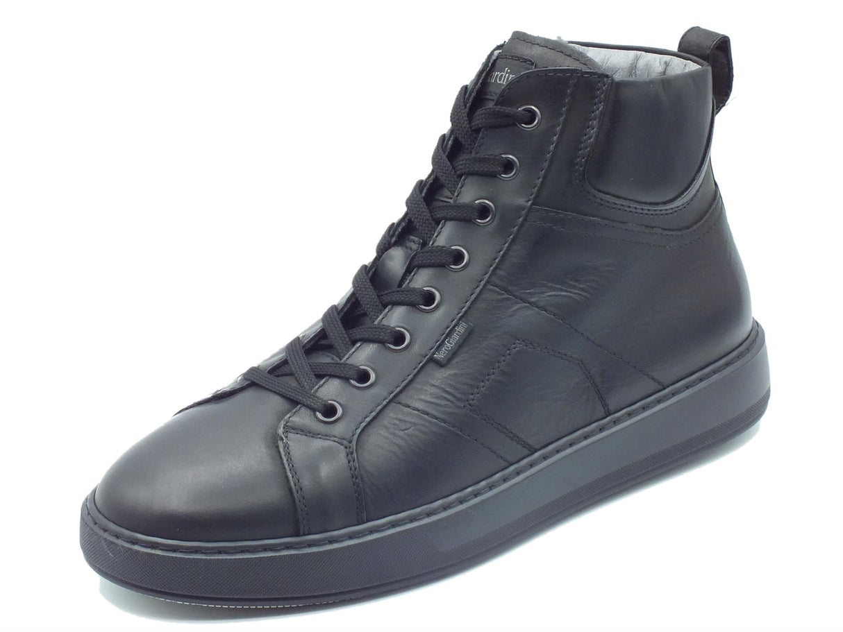 Nero Giardini NeroGiardini I303061U Neopolis Nero Scarponcini per Uomo in pelle con lacci e lampo Nero