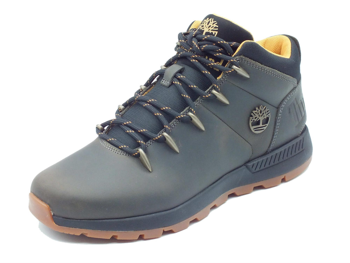 Timberland Timberland 0A657Z Sprint Trekker Mid Grey Regen Scarponcini per Uomo in pelle grigio scuro Grey