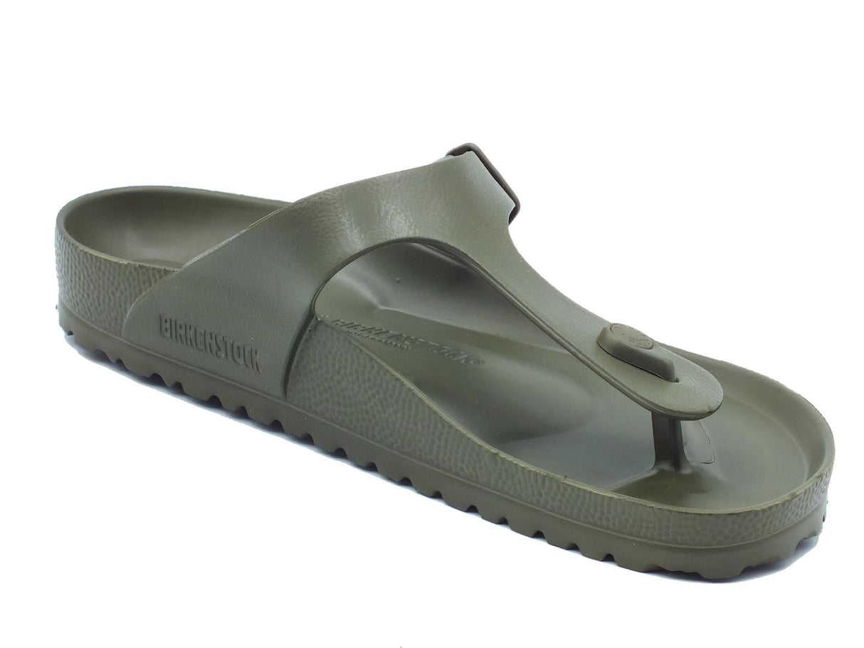 Birkenstock Birkenstock 1019143 Gizeh Eva Khaki Infradito per uomo in gomma verde con fibia Khaki