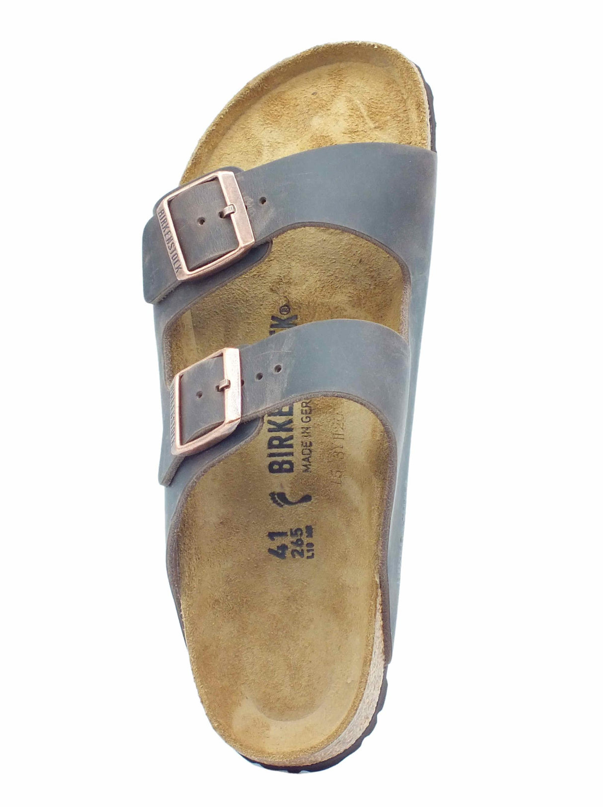 Birkenstock Birkenstock 0052533 Arizona BS Habana Sandali per Uomo con doppia fibia in pelle ingrassata marrone