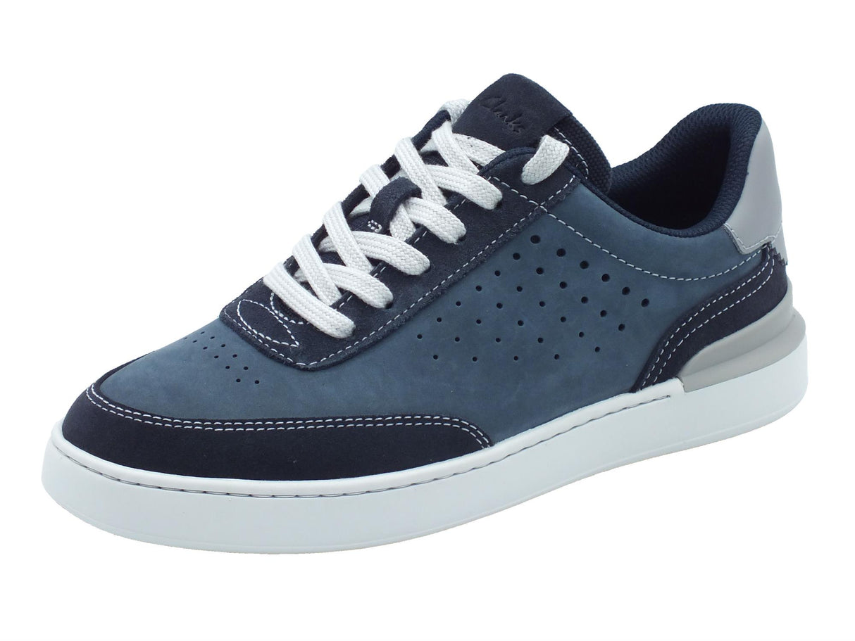Clarks Clarks Courtlite Run Navy Nubuck Sneakers Sportive per Uomo in nabuk e pelle blu Navy