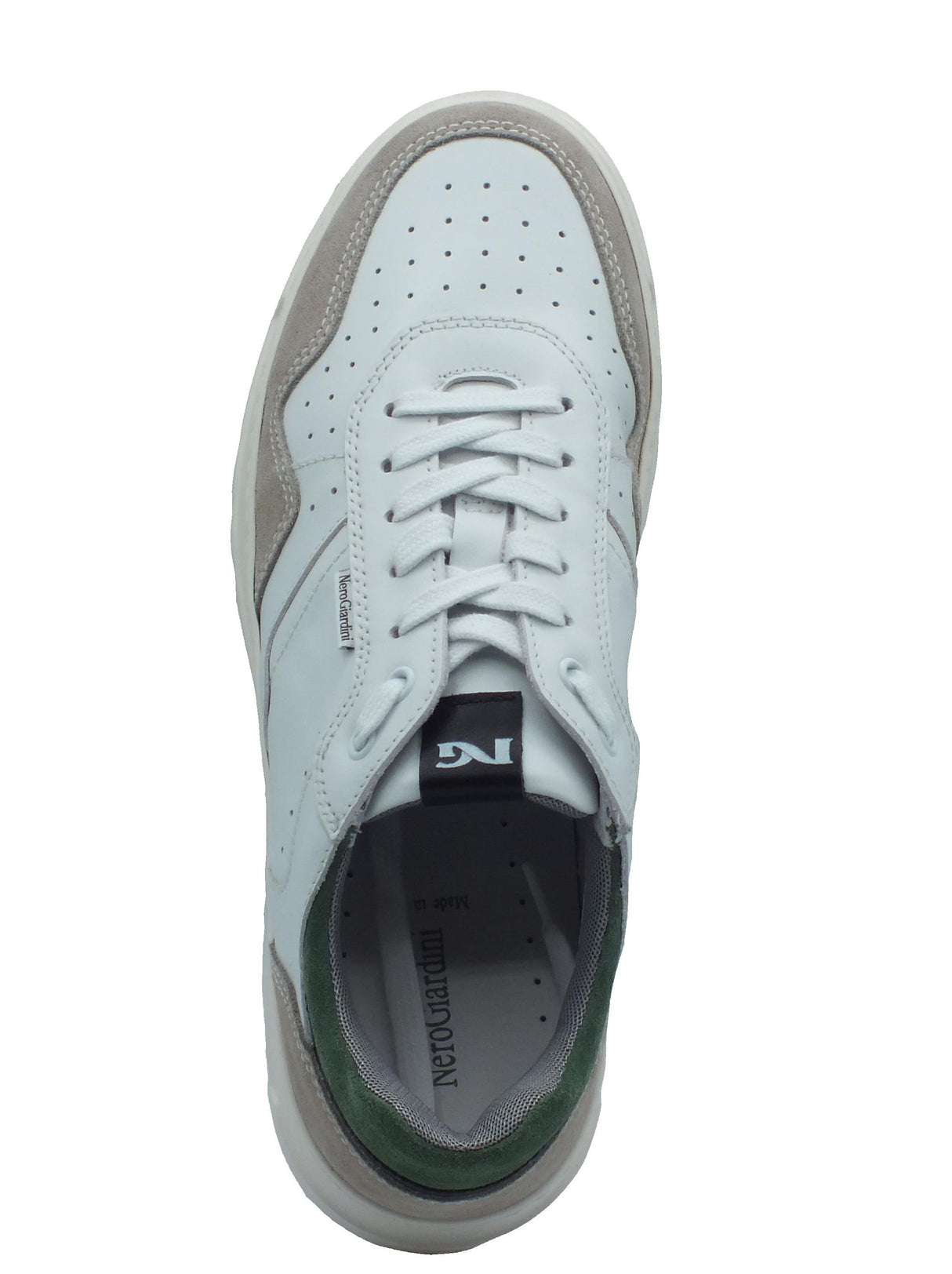 Nero Giardini NeroGiardini E302873U Colorado Nuvola Bianco Sneakers Sportive per Uomo in nabuk e pelle Bianco