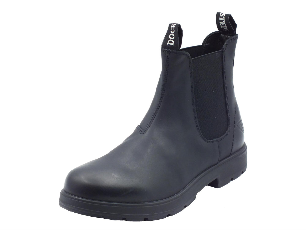 Docksteps Docksteps DSM130215 Jasper Black Scarponcini Beatles per Uomo in pelle nera Black