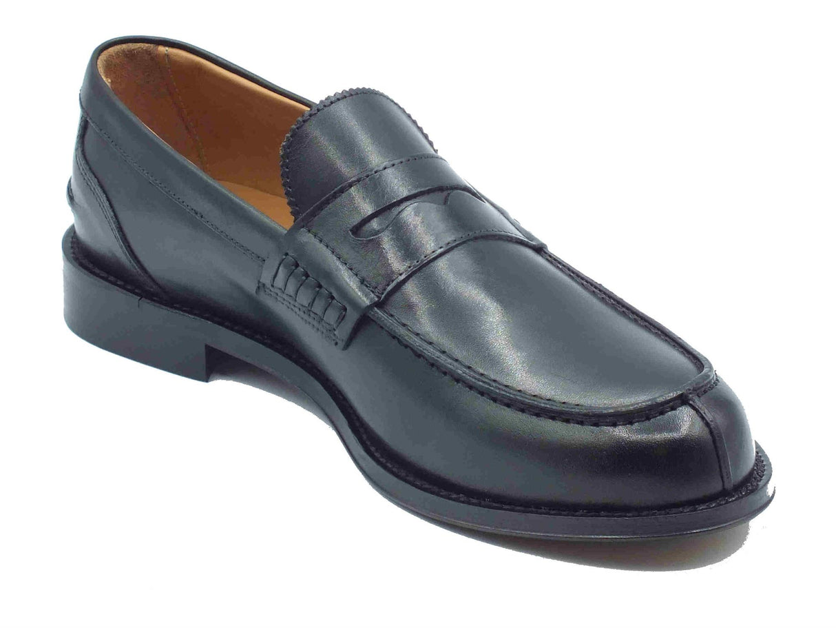 Exton Exton 102 Vitiello Nero Mocassini Eleganti per Uomo in pelle Nero