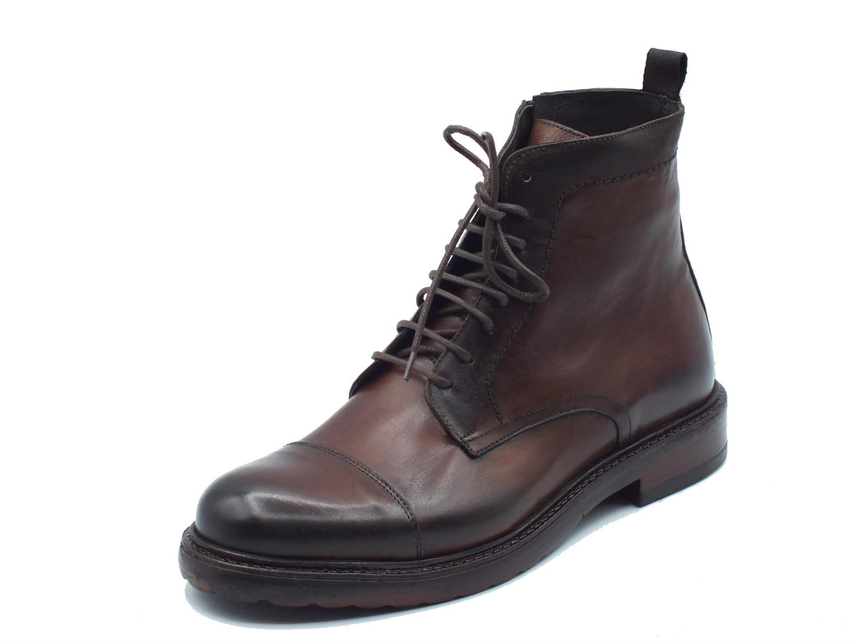 Exton Exton 9824 Soft Legno Scarponcini Eleganti per Uomo in pelle testa di moro Legno