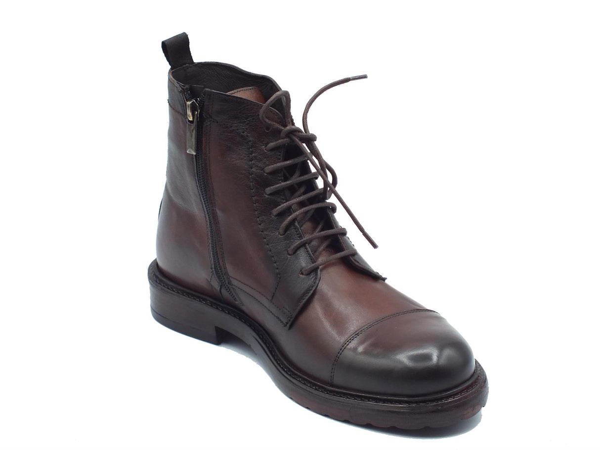 Exton Exton 9824 Soft Legno Scarponcini Eleganti per Uomo in pelle testa di moro Legno