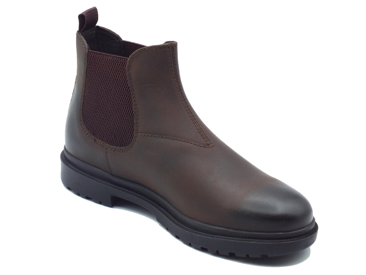 Geox Geox U16DDA Andalo Coffee Bordeaux Scarponcini Beatles per Uomo in pelle e tessuto testa di moro Coffee Bordeaux