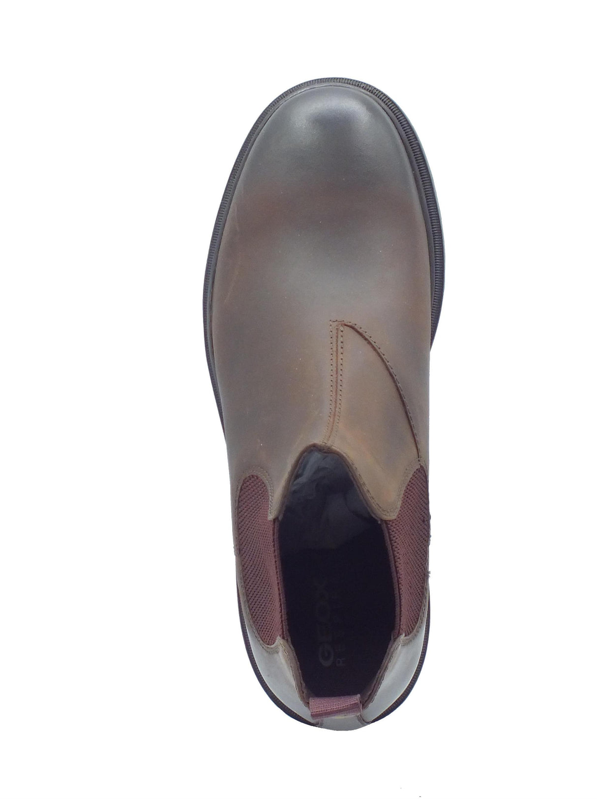 Geox Geox U16DDA Andalo Coffee Bordeaux Scarponcini Beatles per Uomo in pelle e tessuto testa di moro Coffee Bordeaux