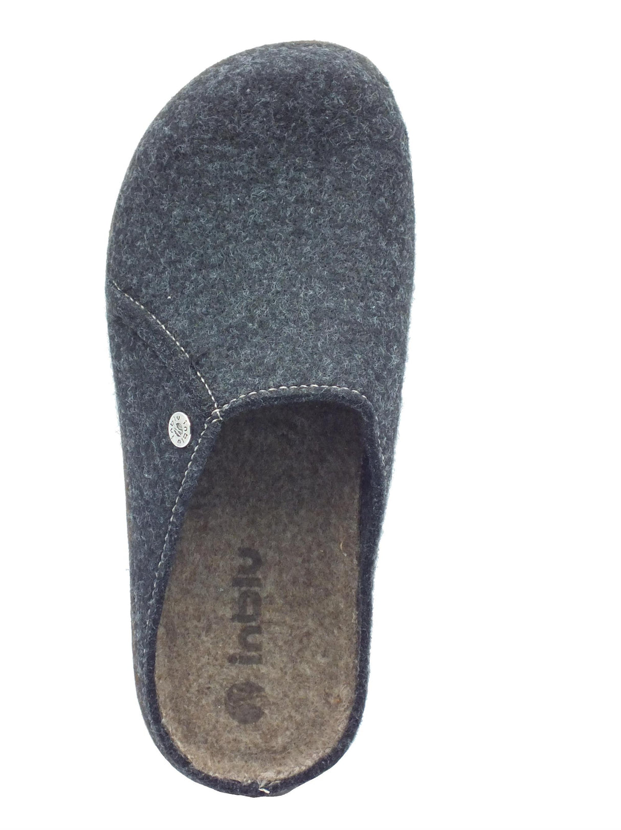 InBlu InBlu Eco Friends MT000011 Grigio Pantofole per uomo in lana cotta Grigio