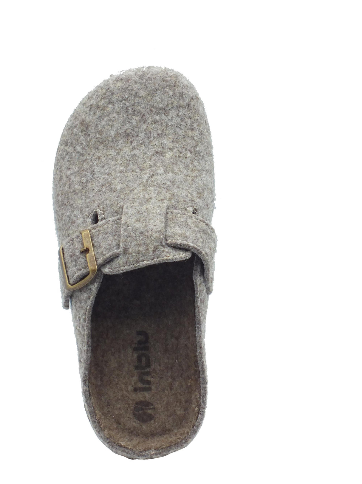 InBlu InBlu Eco Friends MT000012 Tortora Pantofole per uomo in lana cotta Tortora