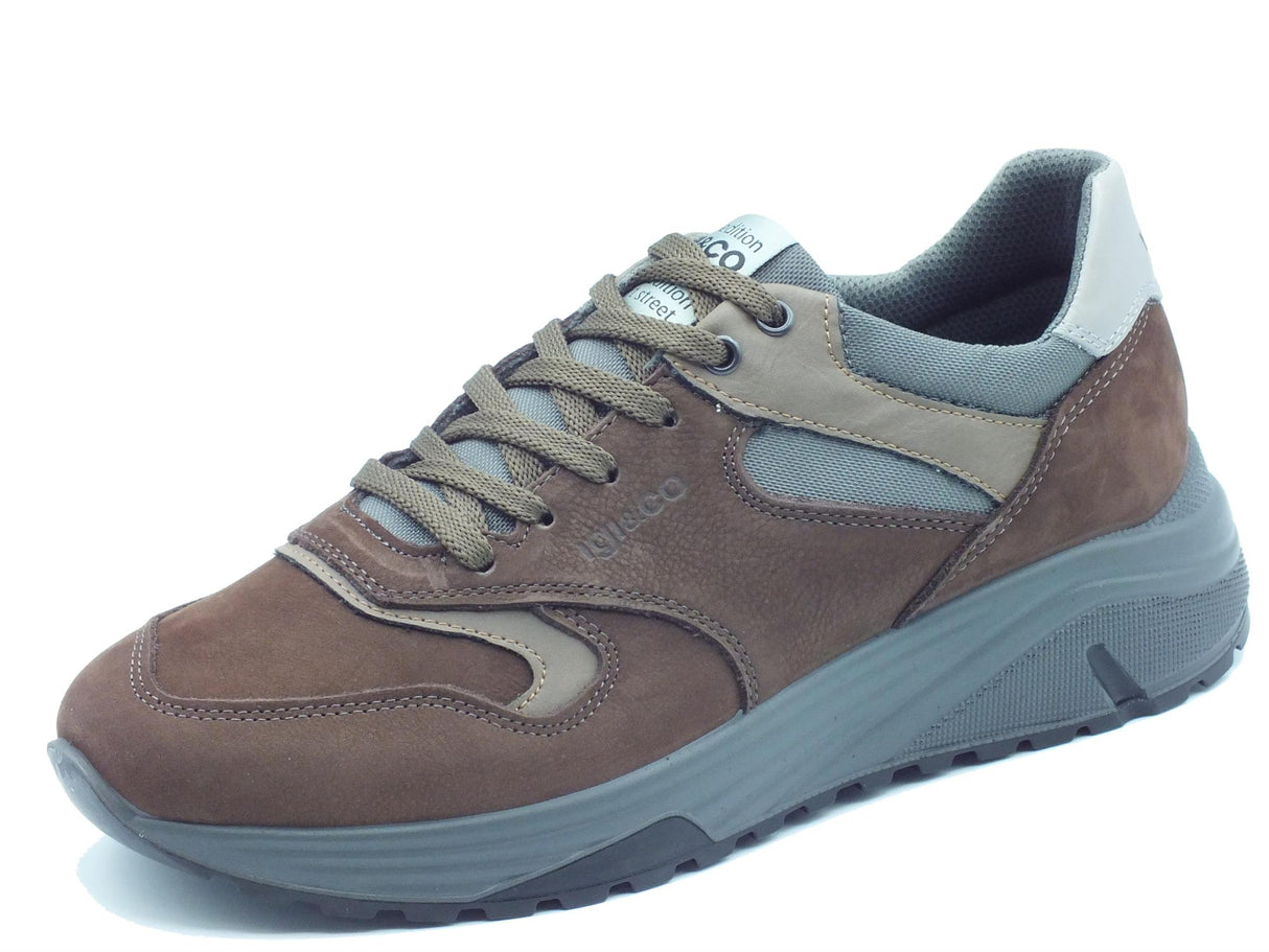 Igi&Co Igi&Co 6639822 Nabuk Gum Caffè Marrone Snekaers per Uomo in nabuk e tessuto Marrone