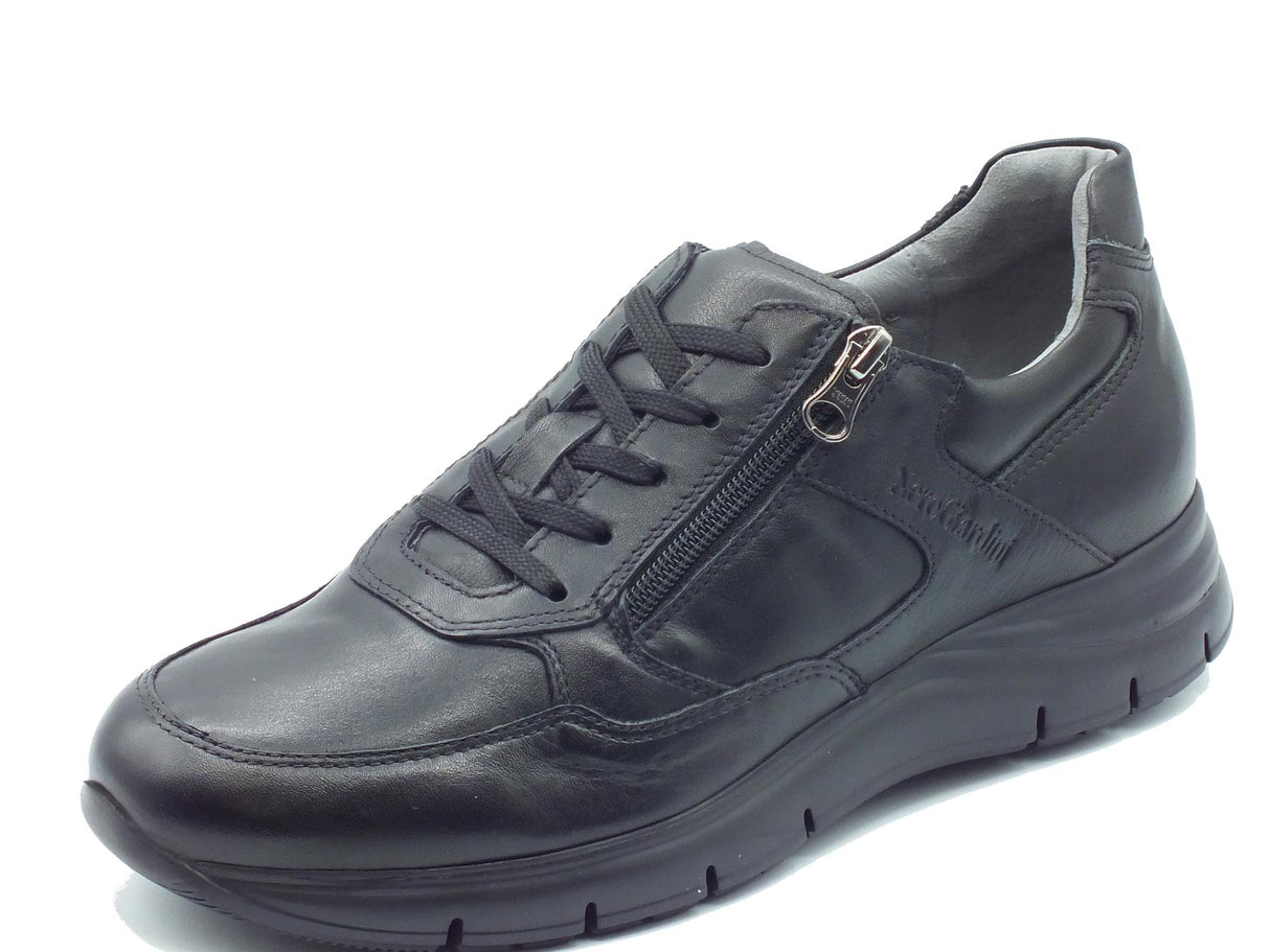 Nero Giardini NeroGiardini I102153U Vienna Nero Sneakers per Uomo in pelle con lampo e lacci Nero