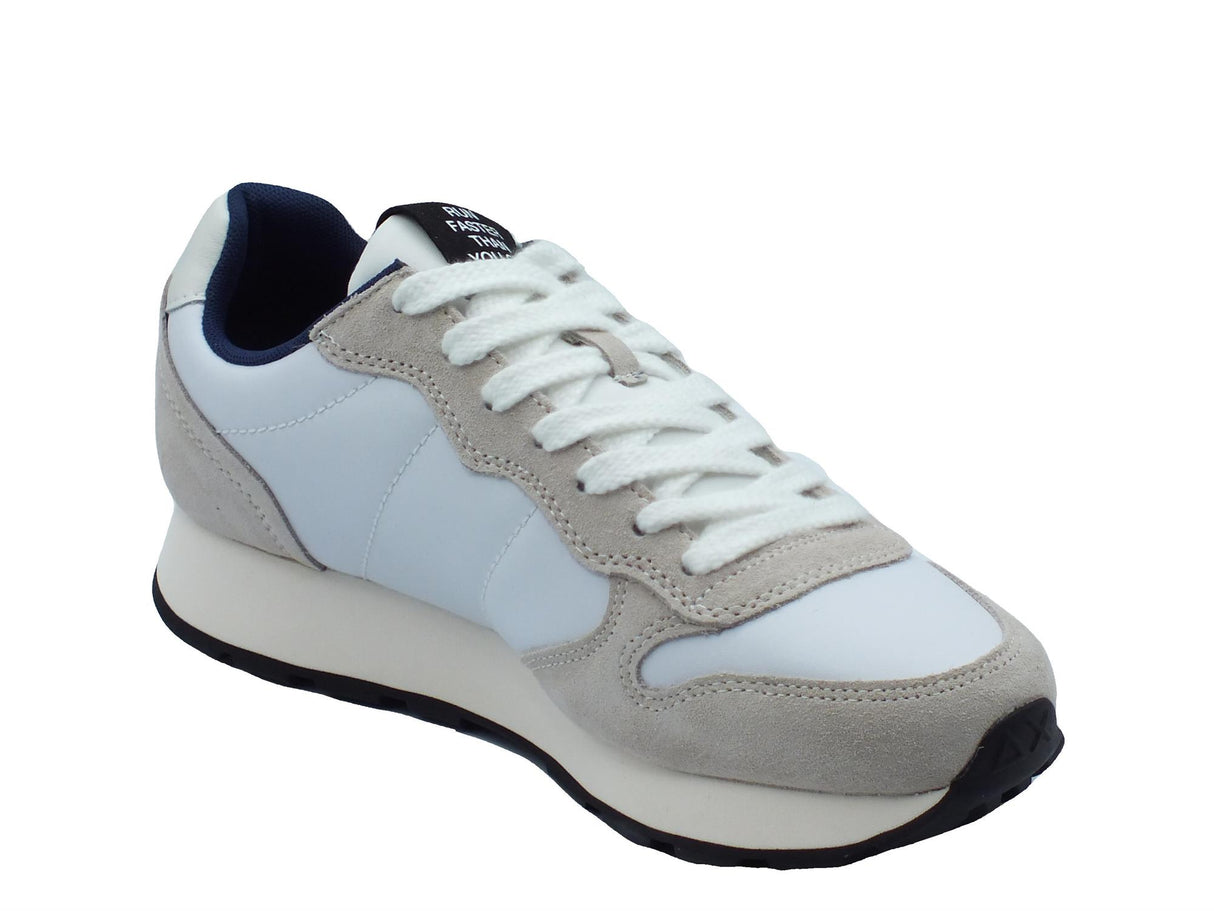 SUN68 SUN68 Z44104 Tom Classic Bianco Scarpe Sportive per Uomo in nabuk e tessuto Bianco