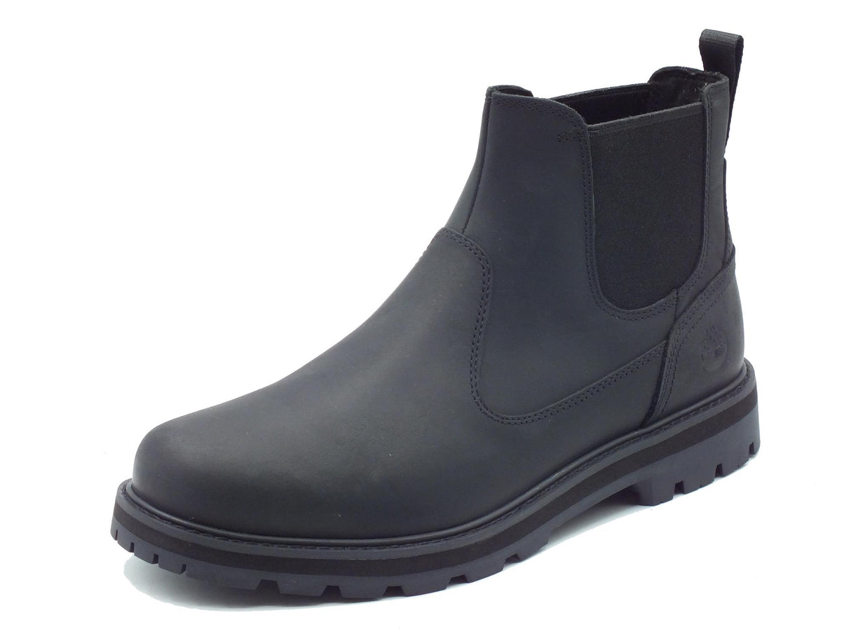 Timberland Timberland 0A6A4W Britton Road Chelsea Black Scarponcini Beatles per Uomo in pelle nera Black