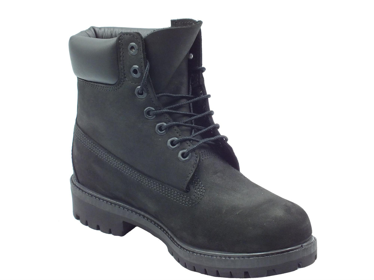 Timberland Timberland 110073 Premium 6 in lace Black Scarponcini Waterproof per Uomo in nabuk nero Black