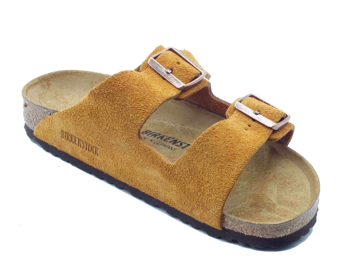 Birkenstock Birkenstock 1027162 Arizona BS Mink Sandali per Uomo in nabuk con doppia fibia Mink
