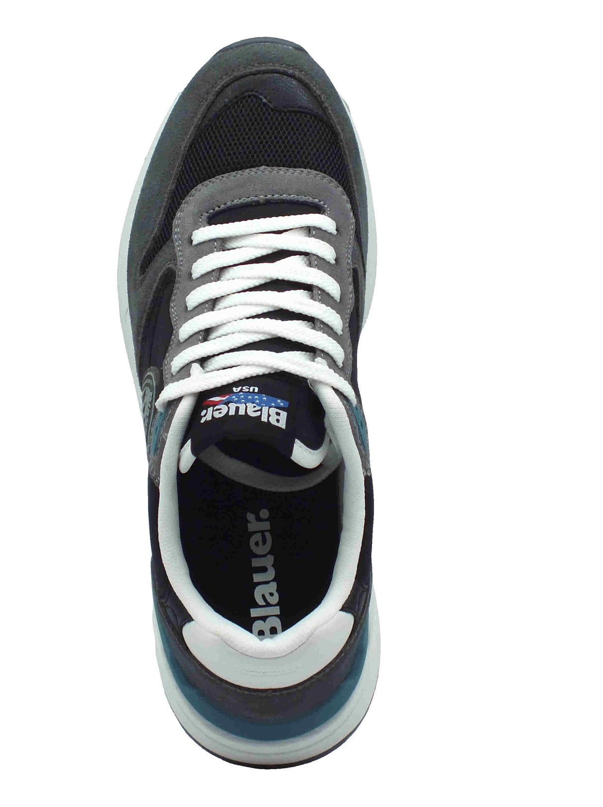 Blauer USA Blauer USA S5Ray02 Grey Sneakers Sportive per Uomo in nabuk e tessuto grigio Grey