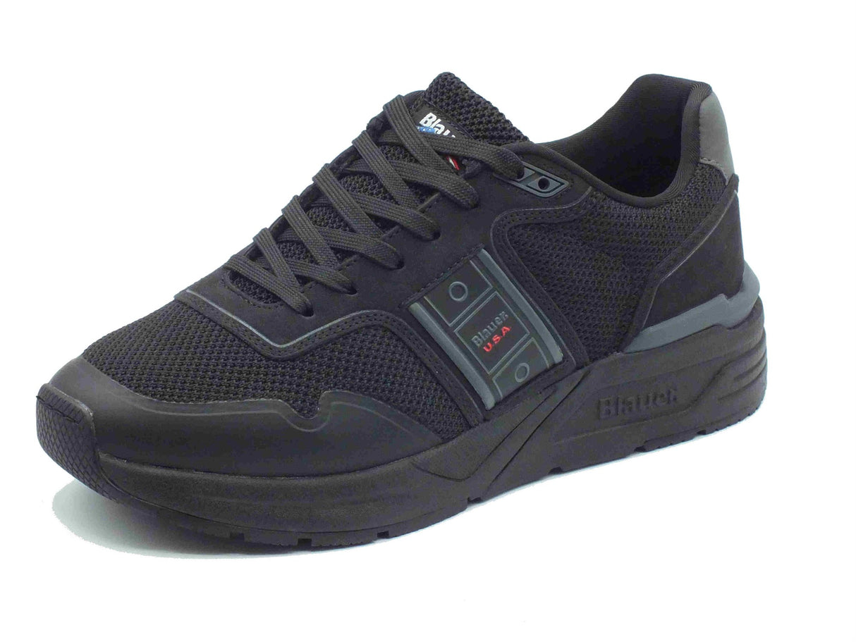 Blauer USA Blauer USA S5Ray05 Black Sneakers Sportive per Uomo in nabuk e tessuto nero Black