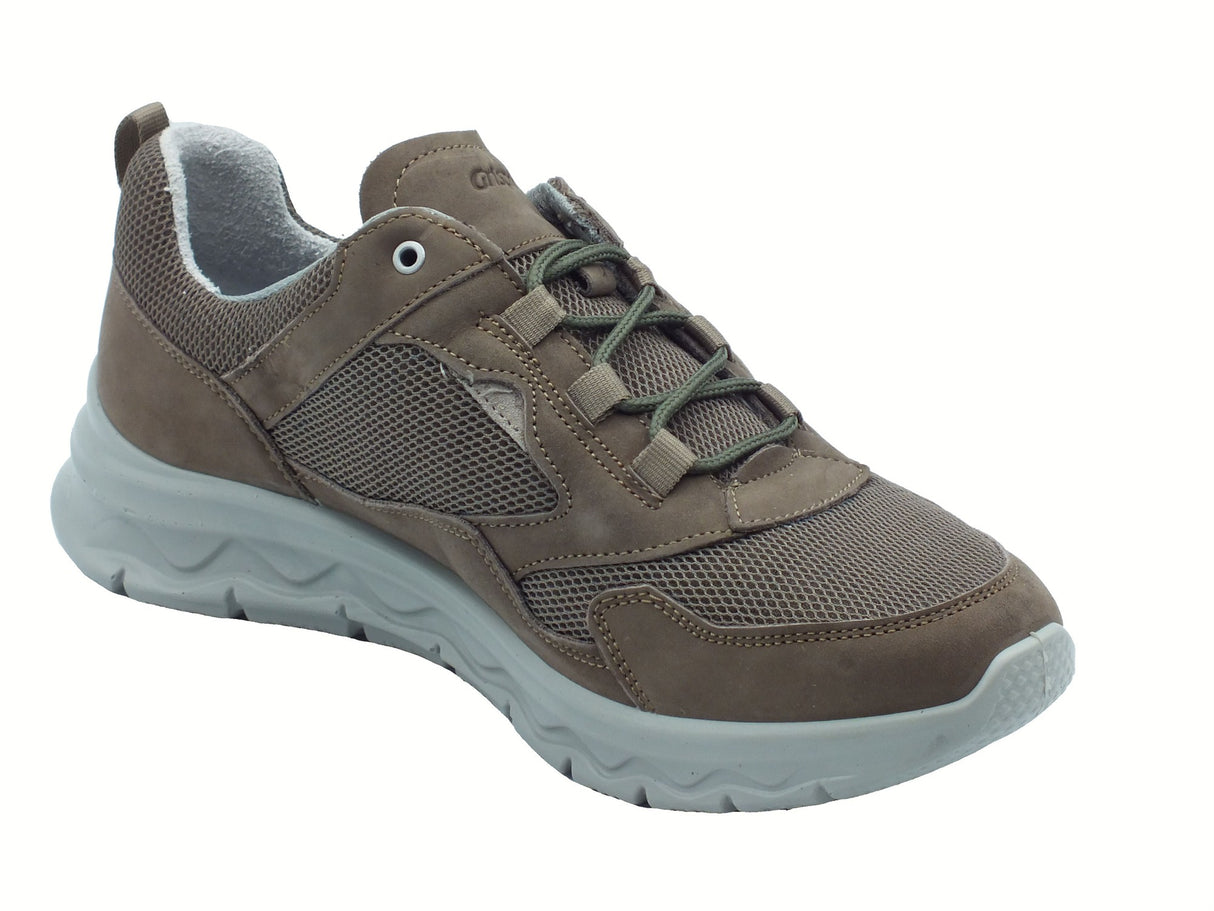 Grisport Grisport 44514S13T Visone Soft Leggero Scarpe On per Uomo in nabuk e tessuto marroncino Visone Soft Leggero