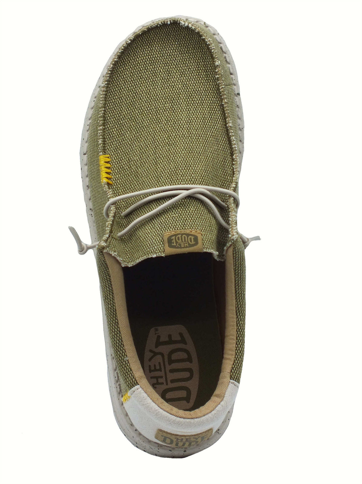 Hey Dude HeyDude 40952-337 Wally Coastline Jute Olive Scarpe per Uomo in tessuto verde Olive