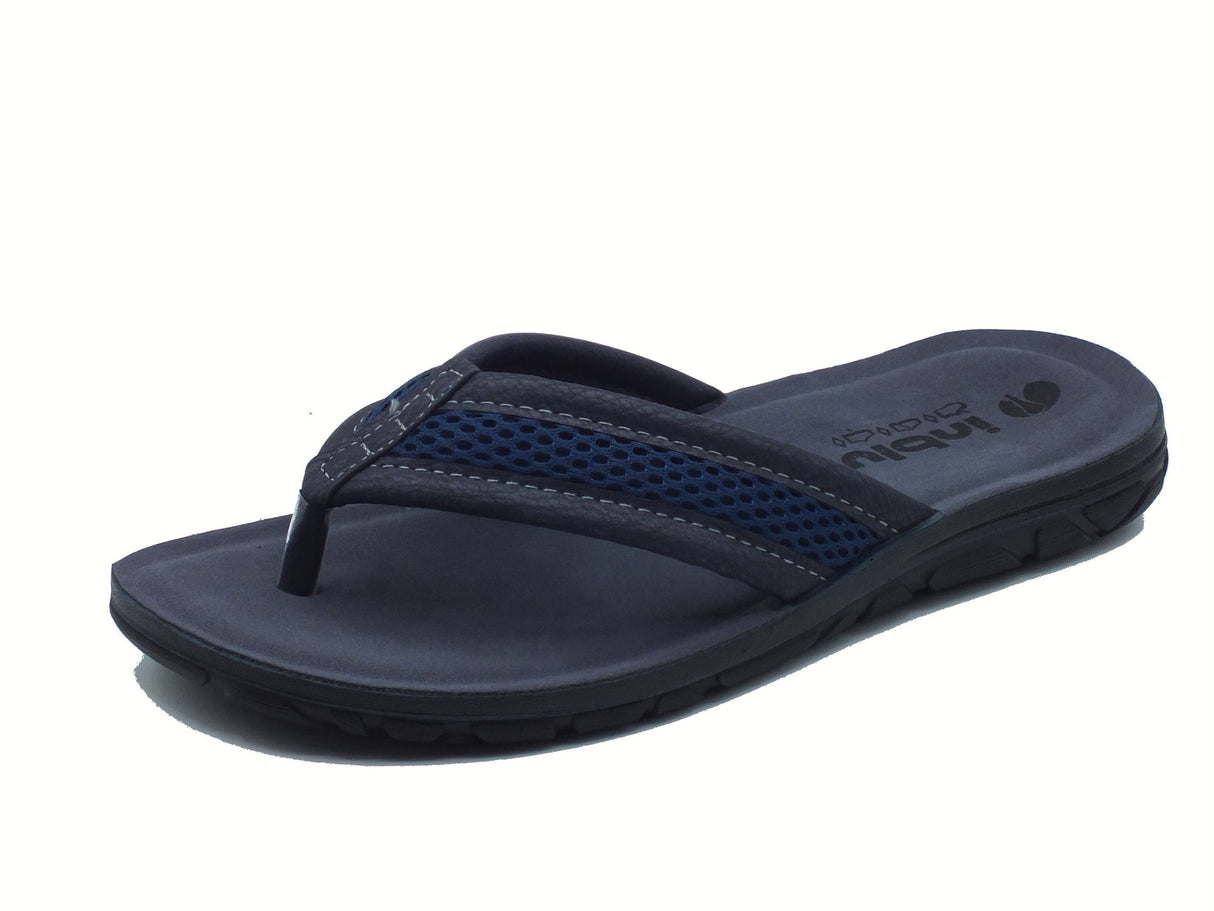 InBlu InBlu VT000011 Blu infradito per Uomo in tessuto blu sottopiede soft Blu